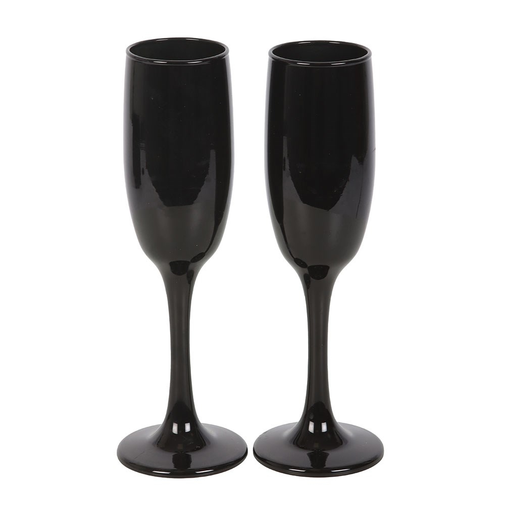 Something Different - Set of 2 Dead Thirsty Champagne Flutes Champagnerglas - Schwarz